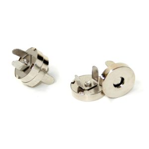 14mm x 3.5mm Silver Magnetic Bag Clasp