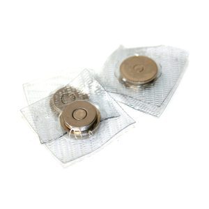 14mm x 6.5mm Silver Magnetic Clothing Clasp