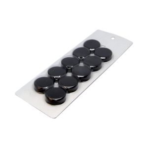 Large Black Magnetic Discs | Sold in cards of 10