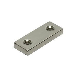 40mm x 15mm x 5mm Countersunk Neodymium Block