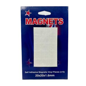Clearance 20mm x 20mm Self Adhesive Magnetic Patches Pack